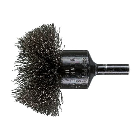 PFERD 2" Circular Mounted End Brush - .010 SS Wire, 1/4" Shank 82936